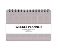 Elite Check Weekly Planner - Wirebound Undated Weekly & Daily Scheduler, Check Box, Free Note / 250 x 170 mm (Gray)