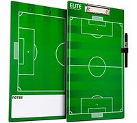 Elite Clipboards Double Sided Dry Erase Coaches Marker Board (Soccer)