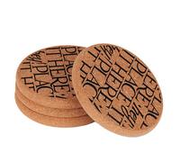 Elite Coaster Set: 4 X Emma Bridgewater Black Toast Coaster Set, Cork