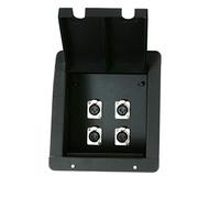 Elite Core | FB4 | Recessed Floor Box | 4 XLRF Connections