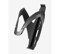 Elite Custom Race Bottle Cage Black Skin Soft Touch - Self-Adjusting Bike Bottle Holder with Elastomer Insert - Lightweight Fibre-Reinforced - For Road Bike, MTB & Gravel Cycling