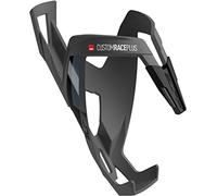 Elite Custom Race Plus Bottle Cage Black Skin Soft Touch - Enhanced Self-Adjusting Bike Bottle Holder with Superior Grip - Lightweight Fibre-Reinforced - For Road Bike, MTB & Gravel Cycling