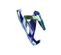 Elite Custom Race Plus Bottle Cage Shiny Blue Green - Enhanced Self-Adjusting Bike Bottle Holder with Superior Grip - Lightweight Fibre-Reinforced - For Road Bike, MTB & Gravel Cycling