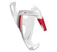 Elite Custom Race Plus Bottle Cage, White/red