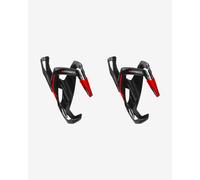 Elite Custom Race Plus Skin Bottle Cage Glossy Black Red (2 Units)