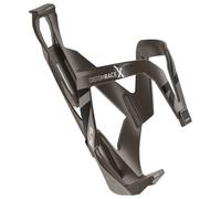 Elite Custom Race X Bottle Cage Titanium Metal Black Graphic - Ultra Lightweight Side-Entry Bike Bottle Holder 28.5g - Self-Adjusting Fibre-Reinforced - For Road Bike, MTB & Gravel Cycling
