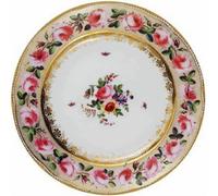 Elite Dinner Plate: 1 X 26Cm Pink Roses Dinner Plate, Tin