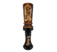 Elite Duck Calls Murder Acrylic Duck Call - Designed by 3X World Champion Brad Allen - Single or Double Reed - Mallard, Teal, Wood Duck, Gadwall, Pintail (MDR - Double Reed, Brown Pearl)