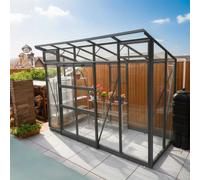 Elite Edge 400 4x14 Pent Roof Greenhouse - Willow Powder Coated
