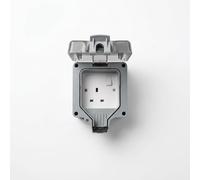 Elite Elegance 1 Gang Outdoor Socket, IP66 Waterproof Outside Plug Socket, 13A Weatherproof Switched Socket Box for Garden, Garage & Exterior Use