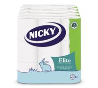 Elite Embossed White Bathroom Toilet 3 Ply Tissue 45 Rolls(9 Per Pack Case Of 5)