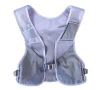 Elite Endurance Slate Grey Hydration Vest - Unisex Reflective Nylon Gear with Adjustable Straps for Marathon Runners and Cyclists, Enhanced Visibility and Comfort for Men and Women