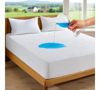 Elite Essentials 100% Waterproof Mattress Protector, Cotton Terry Top - Non-Noisy & Anti-Allergy Single Mattress Protector (90x190cm) Extra Deep 30cm Stretch Skirt - White