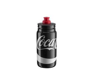 ELITE Fly Coca Cola Water Bottle Black - Insulated Cycling Bottle with Thermal Protection - Lightweight & BPA-Free - 550ml - For Road Bike, MTB & Gravel Cycling