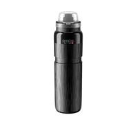 ELITE Fly MTB Water Bottle Black - Ultra Lightweight Mountain Bike Cycling Bottle with Dust Cap - 950ml - For Trail Riding, XC & Enduro