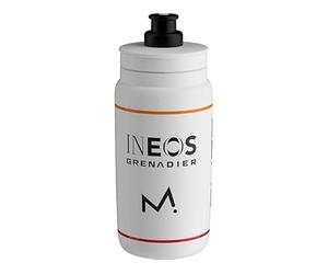ELITE Fly Team Water Bottle 2025 - INEOS Grenadiers White - 550ml - Official WorldTour Team Edition Cycling Bottle - Lightweight & BPA-Free - For Road Bike, MTB & Gravel Cycling