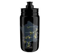 Elite Fly Tour De France Map Water Bottle 550ml One Size Black