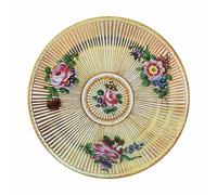 Elite Gift Boxes Ashomlean - Worcester Gilt Stripes Plate Plate Painted Tin Enamel Plate - Picnic or Camping