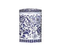Elite Gift Boxes - Blue & White Rustic Oval Tea Caddy, 115 x 80 x 64 mm