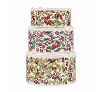 Elite Gift Boxes Emma Bridgewater - Birds in Hedgerow set of 3 round Cake Tins Nested 250(d) x 145mm (large) 225(d) x 120mm (medium) 198(d) x 105mm (small)