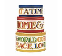 Elite Gift Boxes Emma Bridgewater Brighter World set of 3 round Cake Tins Nested 250(d) x 145mm (large) 225(d) x 120mm (medium) 198(d) x 105mm (small)