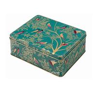 Elite Gift Boxes Sara Miller - Green Birds Deep Rectangular Tin