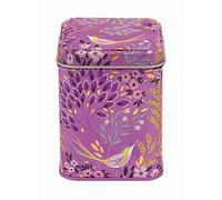 Elite Gift Boxes Sara Miller New Havali 100gm Pink Bird and Leaves Square Tin 75 x 75 x 93mm