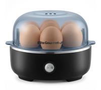 Elite Gourmet EGC115B 7 Egg Electric Egg Cooker, Soft, Medium, Hard with Auto Shut Off, Measuring Cup Included, BPA Free, Classic Black