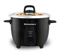 Elite Gourmet ERC2010B# Electric 10 Cup Rice Cooker with 304 Surgical Grade Stainless Steel Inner Pot Makes Soups, Stews, Grains, Cereals, Keep Warm Feature, 10 cups cooked (5 Cups uncooked), Black