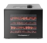 Elite Gourmet Food Dehydrator, Stainless Steel Trays Food Dehydrator, Adjustable Temperature Controls, Jerky Herbs Fruit Veggies Snacks