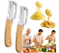 Elite Gourmet Knives, 3-in-1 Elite Gourmet Peeler & Shredder & Bottle Opener, Stainless Steel Elite Peeler Knife, Multifunctional Vegetable Peeler Slicer Kitchen Tool for Fruit & Vegetable (2, Khaki)