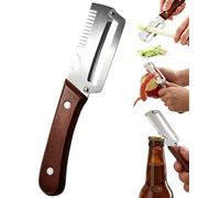 Elite Gourmet Peeler | Multi Function Peeler & Bottle Opener & JuliennePeelers, Ergonomic Kitchen Tool, Not for sale to persons under the age of 18