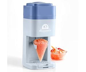 Elite Gourmet Snow Cone & Shaved Ice Maker, ESI2215P, Refreshing Slushies, Margaritas, Boba Drinks, Snow Cone & Holder and Ice Mold, Use Cubed & Bagged Ice, Stainless Steel Shaving Blade, Periwinkle