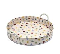 Elite Handled Tray: 40Cm Emma Bridgewater Polka Dot Handled Tray, Metal
