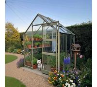 Elite High Eave 6x6 Greenhouse Package - Mocha Powder Coated