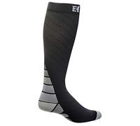 Elite Hockey, Notorious Pro-Series Compression Knee Sock, One Pair (Black/Silver Grey, X-Large)