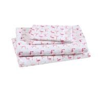 Elite Home Deep-Pocketed Sheet Set, Pink Flamingo, Full