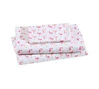 Elite Home Products Microfiber 90 GSM Whimsical Printed Deep-Pocketed Sheet Set, Twin, Pink