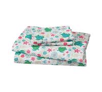 Elite Home Products Soft Hotel Coastal Microfiber Printed Sheet Set