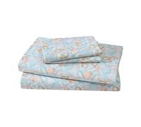 Elite Home Products Soft Hotel Coastal Microfiber Printed Sheet Set, Coco Pastel, Full