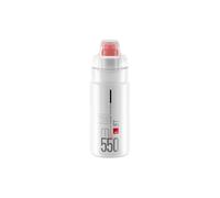 Elite Jet Biodegradable MTB Bottle - Clear With Red Logo (550 ml) Size