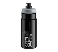 Elite Jet Biodegradable Bottle - Black With Grey Logo - 550 ml