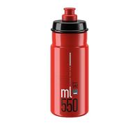 ELITE Jet Eco Water Bottle Red Grey Logo - Sustainable Cycling Bottle with Eco-Design Technology - Lightweight & BPA-Free - 550ml - For Road Bike, MTB & Gravel Cycling