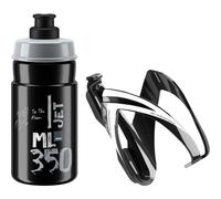 Elite Jet Kids 350ml Cycling Bottle & Ceo Cage Kit (Black)