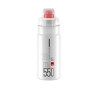 Elite Jet Biodegradable MTB Water Bottle Clear / Red Logo