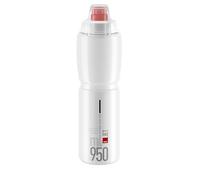 Elite Jet Biodegradable MTB Water Bottle Clear / Red Logo