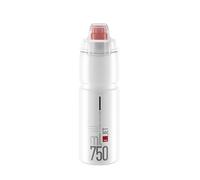 Elite Jet Biodegradable MTB Water Bottle Clear / Red Logo
