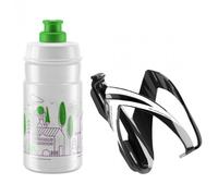 Elite Jet Youth Bottle & CEO Cage - 350ml - Clear / Green Logo / 350ml