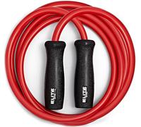 Elite Jumps 12Mm Pvc, Muay Thai Power Rope With Dual Ball Bearings 2.0 for Heavy Training (1.5Lb) Crimson Red - 9FT