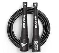 Elite Jumps Boxer 3.0 Skipping Rope for Adults - 5.5” Unbreakable Handles, Smooth Action PVC Speed Rope - Adjustable 10ft Boxing Skip Rope for Fitness, Cardio & CrossFit